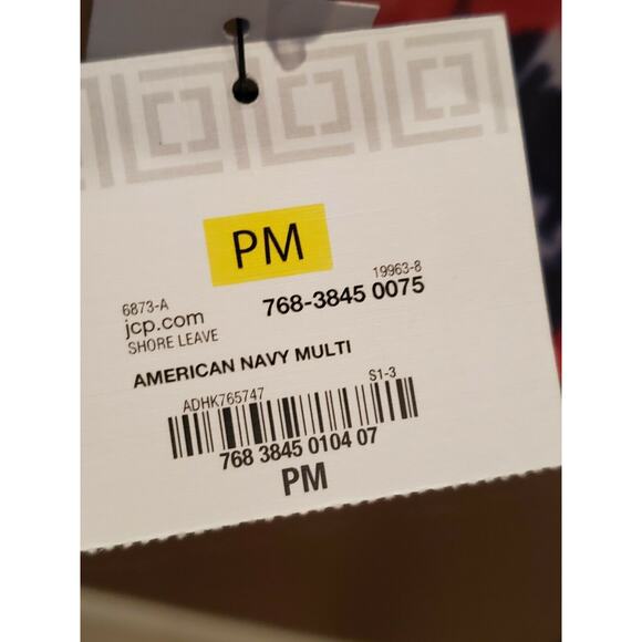 Liz Claiborne PM American Navy Multi Color Floral Top & Black Camisole NWT - Picture 11 of 12